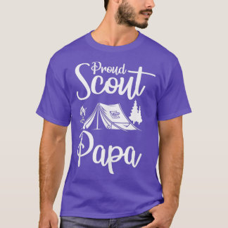 Camiseta Escoteiro Orgulhoso Papa Acampamento Escoteiro Pai