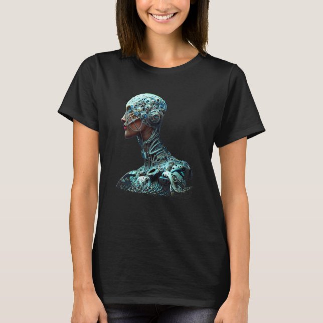 Camiseta Escoteiro Sic Fi Cyborg Dígito Futurístico Único (Frente)