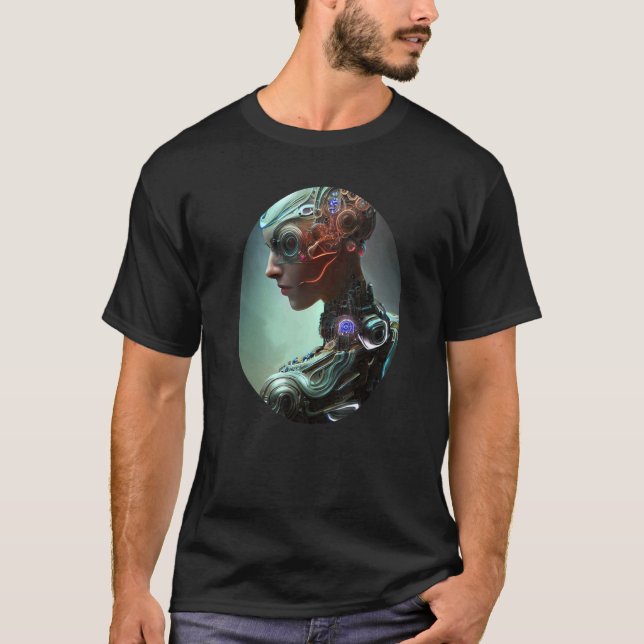 Camiseta Escoteiro Sic Fi Cyborg Dígito Futurístico Único (Frente)