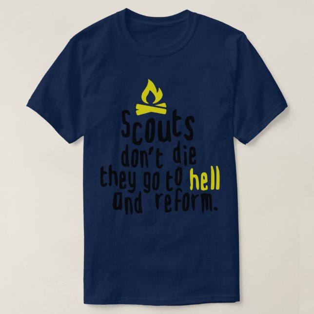 Camiseta Escoteiros não morrem (Frente do Design)