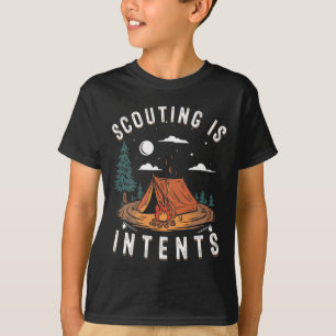 Camiseta Escotismo É Intencional Escoteiro Camping Divertid