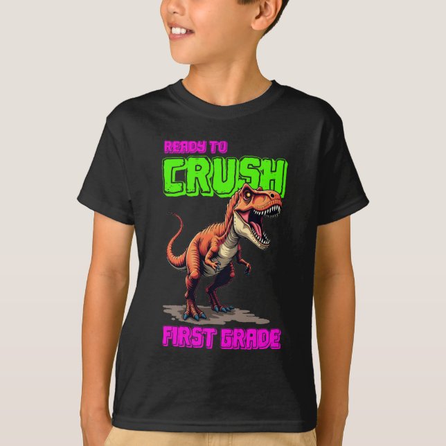 Camiseta Escovas T-Rex Cortas De Primeira Classe Tee (Frente)