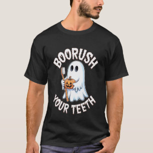 Camiseta Escove Seus Dentes Fantasma Dentista Divertido Saú