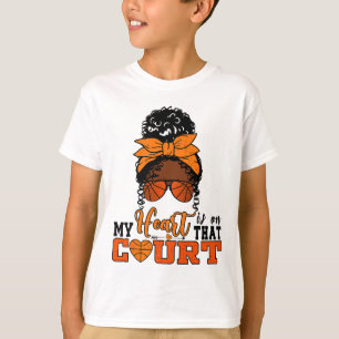 Camiseta Escreva Mãe Meu Coração Está Na Corte Afro-America