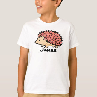 Camiseta escreva seu nome neste ouriço-cacheiro rosa