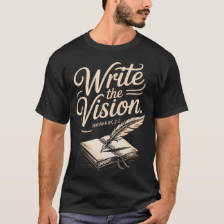 Camiseta Escreva Visão Versículo Religioso Bíblia