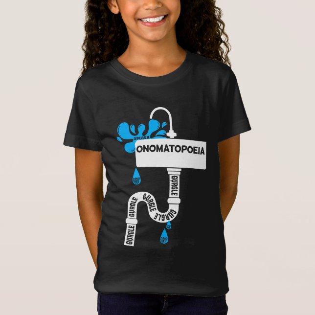 Camiseta Escrevendo criativo ou poesia da nomatopoeia (Frente)