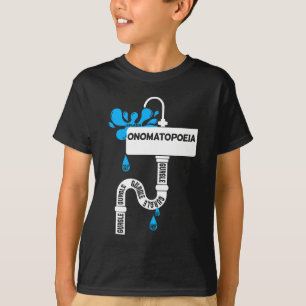 Camiseta Escrevendo criativo ou poesia da nomatopoeia
