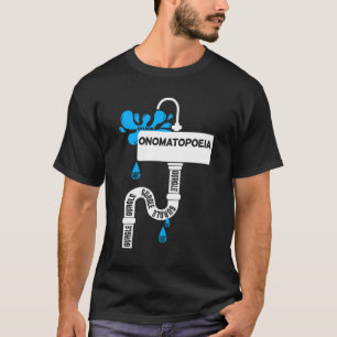 Camiseta Escrevendo criativo ou poesia da nomatopoeia
