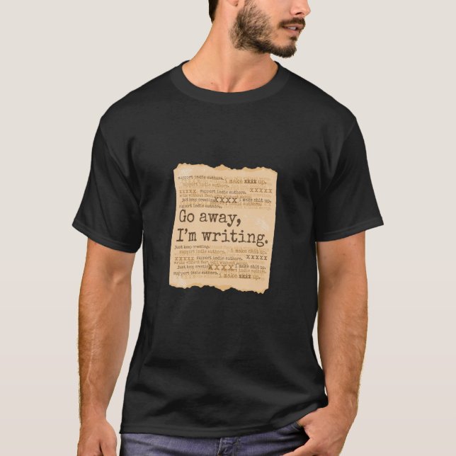 Camiseta Escrevendo de Cotação de Escritores (Frente)
