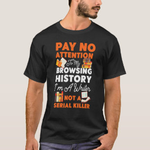Camiseta Escrevendo Escritor de Romance e Pagar Autor Publi