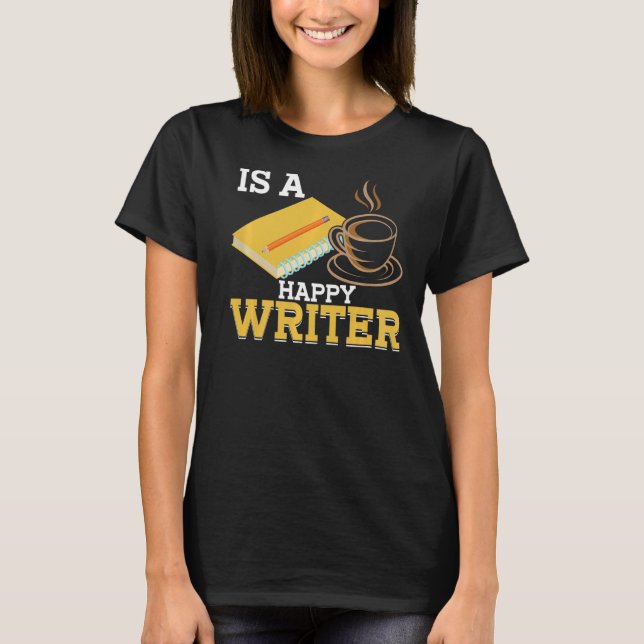 Camiseta Escrevendo IMPRESSÃO Para Autores E Escritores 1 (Frente)