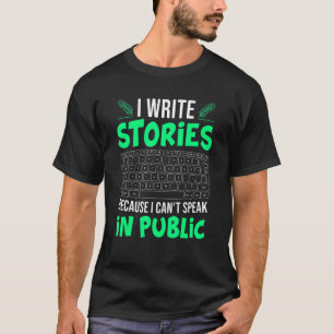 Camiseta Escrevo histórias que não falam o autor do livro G