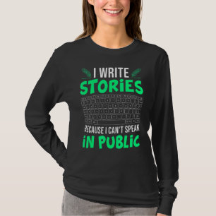 Camiseta Escrevo histórias que não falam o autor do livro G