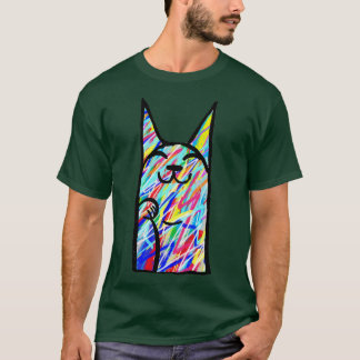 Camiseta escribble de gato