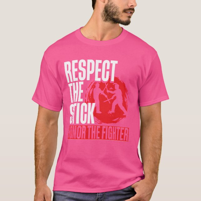 Camiseta Escrima Arnis Artes Marciais Respeitam a família S (Frente)