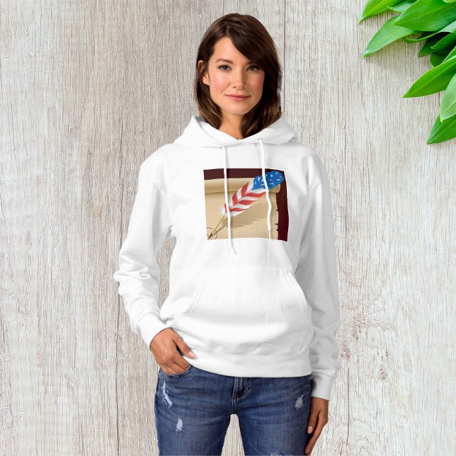 Camiseta Escrita Patriótica Pena em Papel Antigo (Criador carregado)