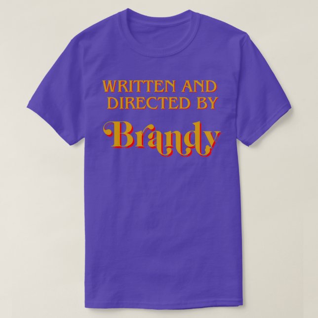 Camiseta Escrito e dirigido por Brandy (Frente do Design)