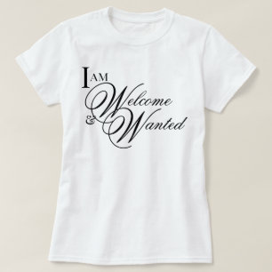 Camiseta Escrito estético Eu sou bem-vindo & Desejado afirm