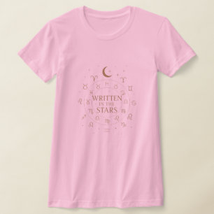 Camiseta Escrito nas Estrelas Zodíaco Místico Celestial D