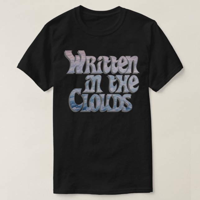 Camiseta Escrito nas Nuvens (Frente do Design)