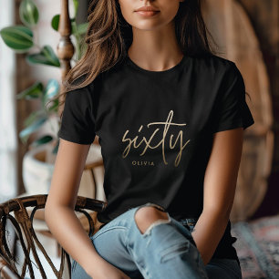Camiseta Escrito simples de na moda elegante do aniversário