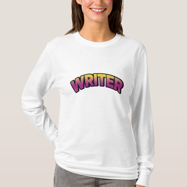 Camiseta Escritor Colorido (Frente)