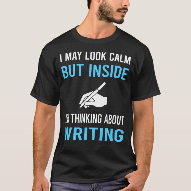 Camiseta Escritor de Escrevendo Acalme (Frente)