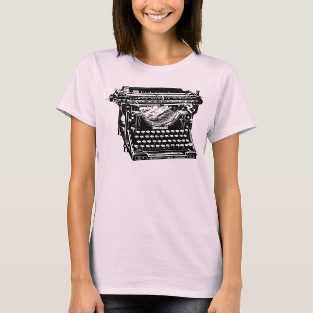 Camiseta Escritor de Máquina de Digitalização Underwood (Frente)