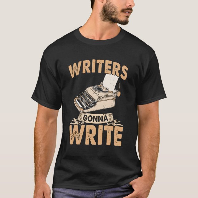 Camiseta Escritores de Máquina de Escrever Autor Especialis (Frente)