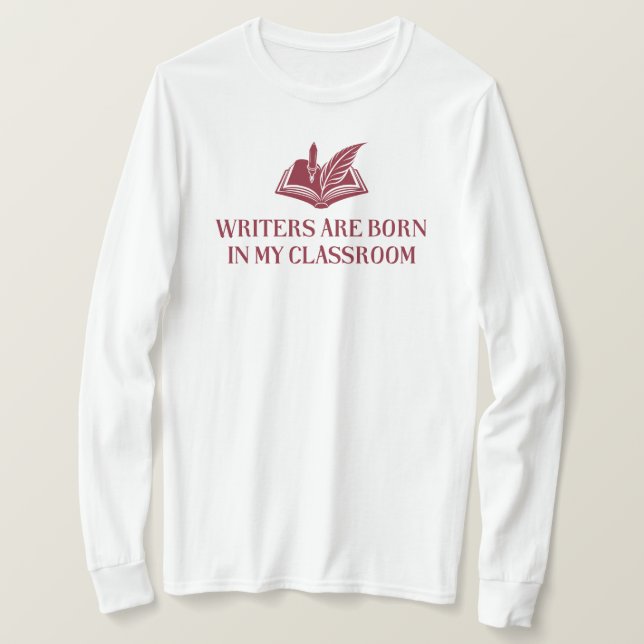 Camiseta Escritores São Nasceres Na Minha Sala De Aula | Pr (Frente do Design)