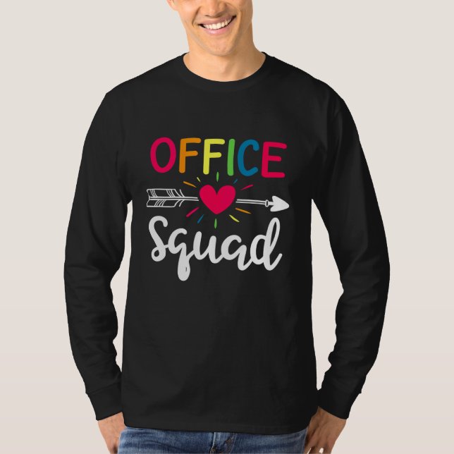 Camiseta Escritório Esquadra Secretária Escolar Assistente  (Frente)