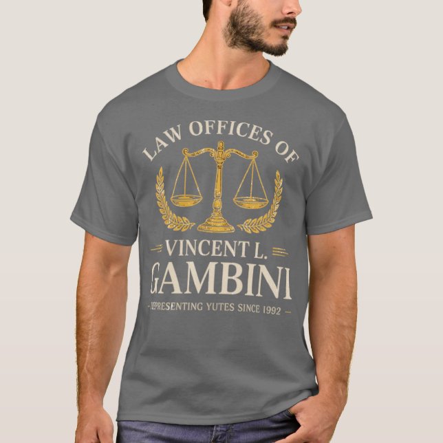 Camiseta Escritórios de Direito de Vincent L. Gambini (Frente)