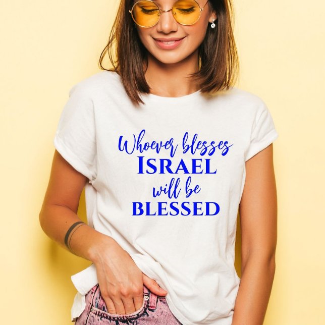Camiseta Escritura Cristã de Israel na moda Bless (Criador carregado)