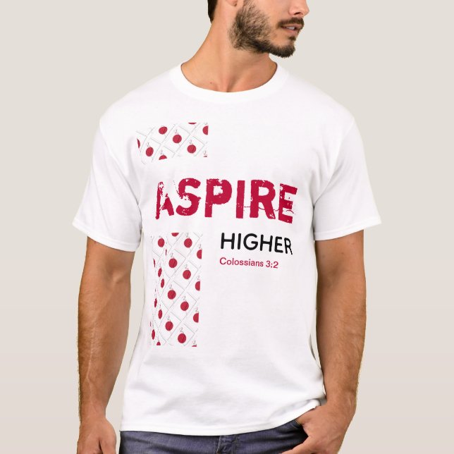 Camiseta Escritura Cristã do MAIS ALTO Hinomaru ASPIRE do J (Frente)