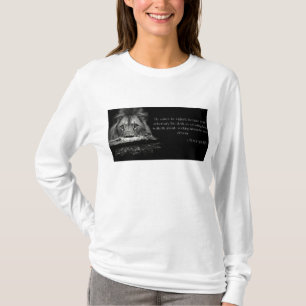 Camiseta Escritura de bíblia 1 Peter 5:8 Folga longa das mu