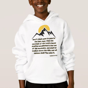 Camiseta Escritura de Bíblia Isaiah 2:2 Citação do KJV Boy