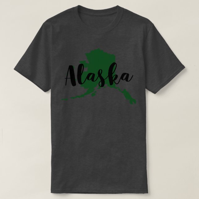 Camiseta Escritura Escrita do Alasca (Frente do Design)