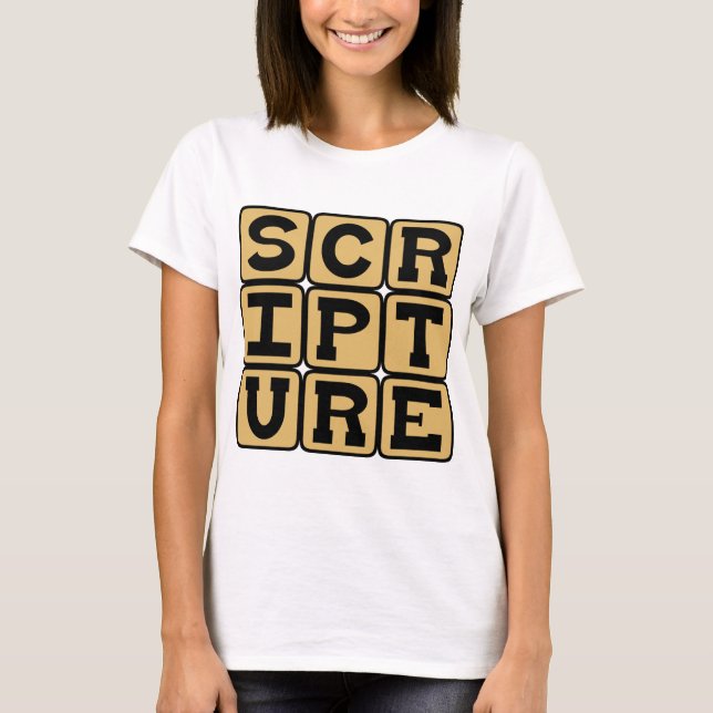 Camiseta Escritura, Estudo Bíblico (Frente)