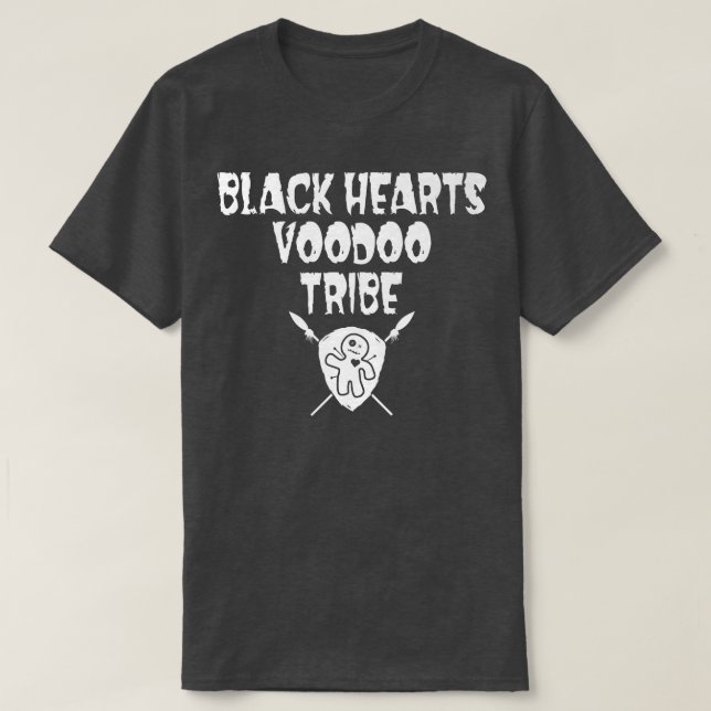 Camiseta Escudo da tribo Voodoo Black Hearts 249 (Frente do Design)
