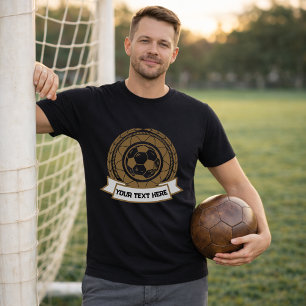 Camiseta Escudo de Clube de Futebol com Texto Personalizado