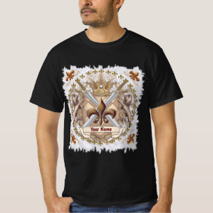 Camiseta Escudo de Família Griffin Leão Sobrenome Brasão de