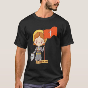 Camiseta Escudo de Santa Joana d'Arc Antigo Santo Católico