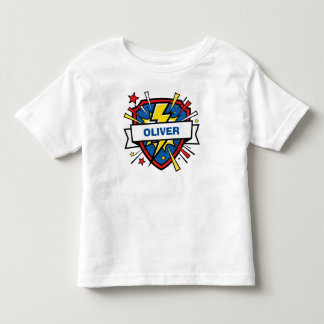Camiseta Escudo de Super-Herói Fofo e Raio