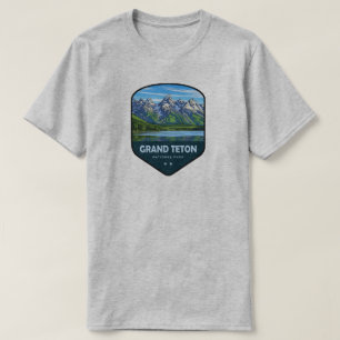 Camiseta Escudo do Parque Nacional Grand Teton