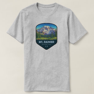 Camiseta Escudo do Parque Nacional Mt. Rainier