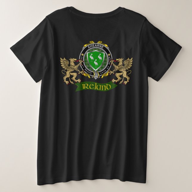 Camiseta Escudo irlandês - Camisa-T e mulher (Verso do Design)