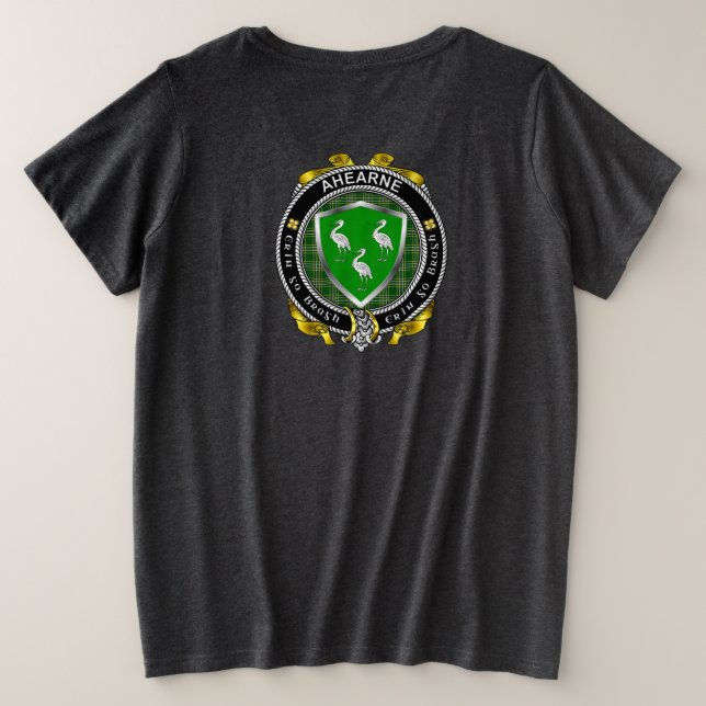 Camiseta Escudo irlandês das mulheres (Verso do Design)