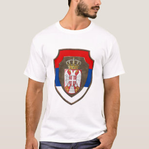 Camiseta Escudo medieval sérvio Brasão de armas da Sérvia