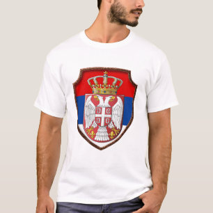 Camiseta Escudo medieval sérvio Brasão de armas da Sérvia